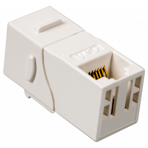 Повторитель портов RJ-45, неэкранированный, 90 градусов, кат.6, формата Keystone, белый